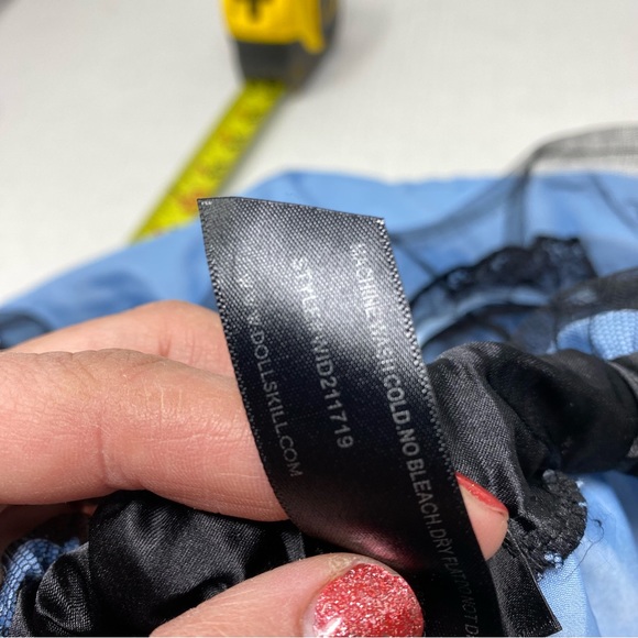 Dolls Kill Widow Clair De Lune Satin & Lace Mini Skirt XXS - Picture 8 of 10